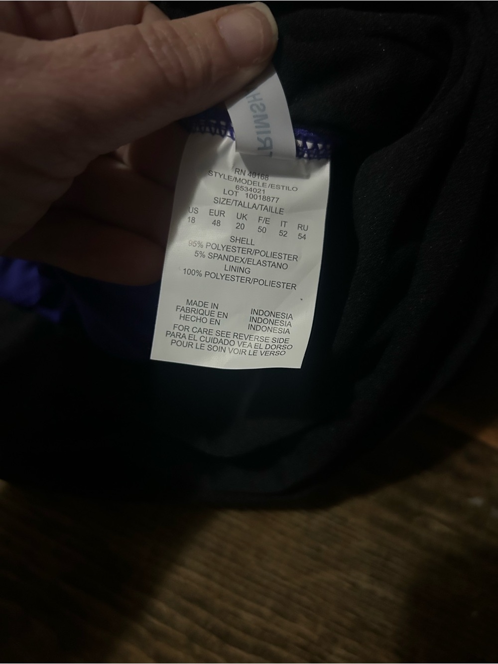 Trimshaper Size 18 Purple Ruffle Tankini Swim Top W/  Built In Bra New With Tags - Picture 9 of 9